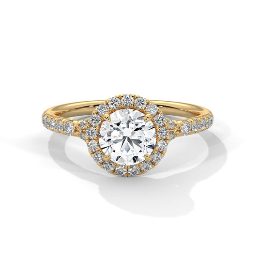 Round Diamond Halo Ring – A Symbol of Love and Commitment