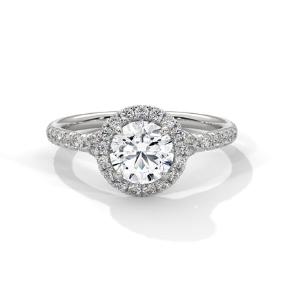 Round Diamond Halo Ring – A Symbol of Love and Commitment