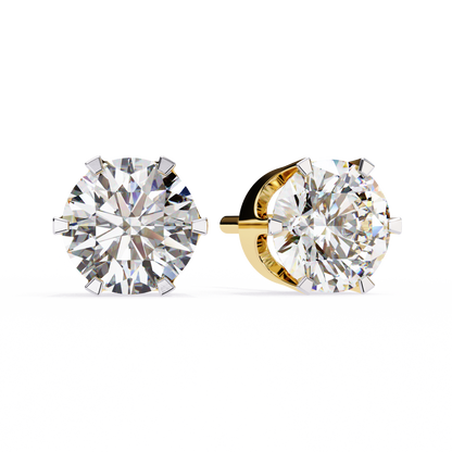 Experience the Timeless Elegance of Classic Round Diamond Stud Earrings