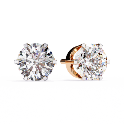 Experience the Timeless Elegance of Classic Round Diamond Stud Earrings
