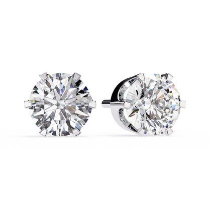 Experience the Timeless Elegance of Classic Round Diamond Stud Earrings