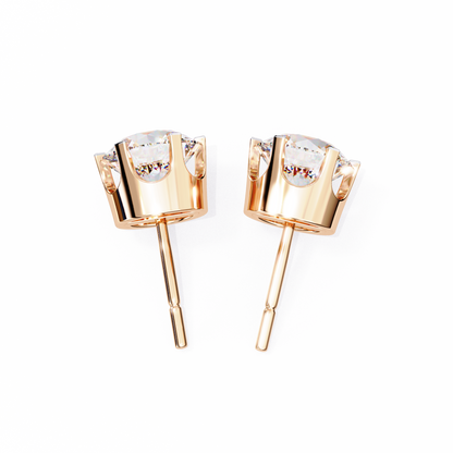 Experience the Timeless Elegance of Classic Round Diamond Stud Earrings