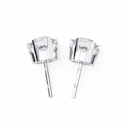 Experience the Timeless Elegance of Classic Round Diamond Stud Earrings